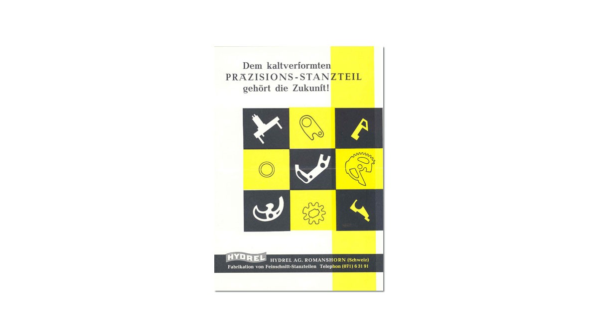 Aufbau der Abteilung Feinschneiden (Lohnfertigung von Feinstanzteilen) mit hydraulischen Pressen, die in der eigenen Maschinenfabrik hergestellt wurden.