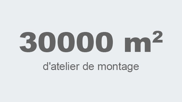 30000 m² d'atelier de montage